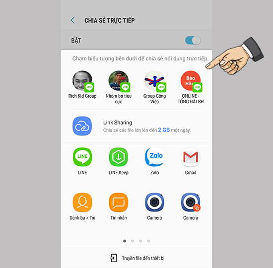 Chia sẻ trực tiếp